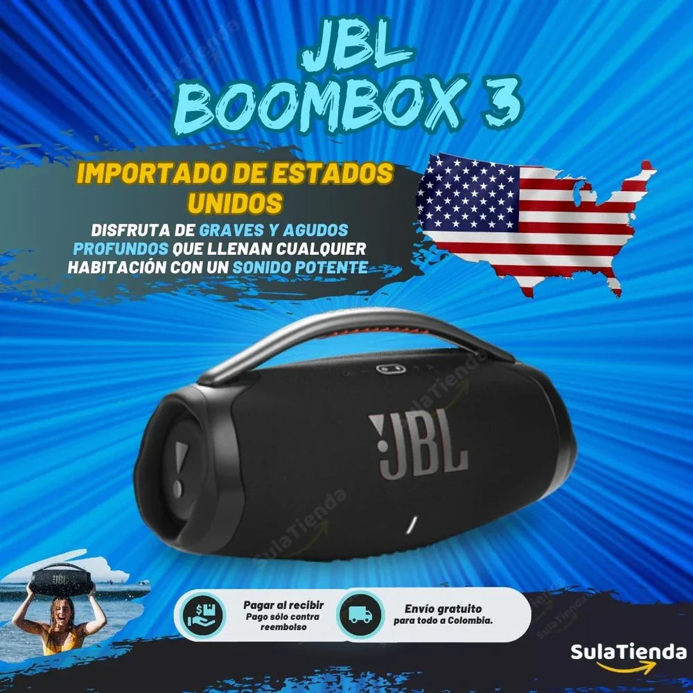 OFERTA BLACK FRIDAY - BOOMBOX 3 SUPER PREMIUM IMPORTADO 34cm x 20cm