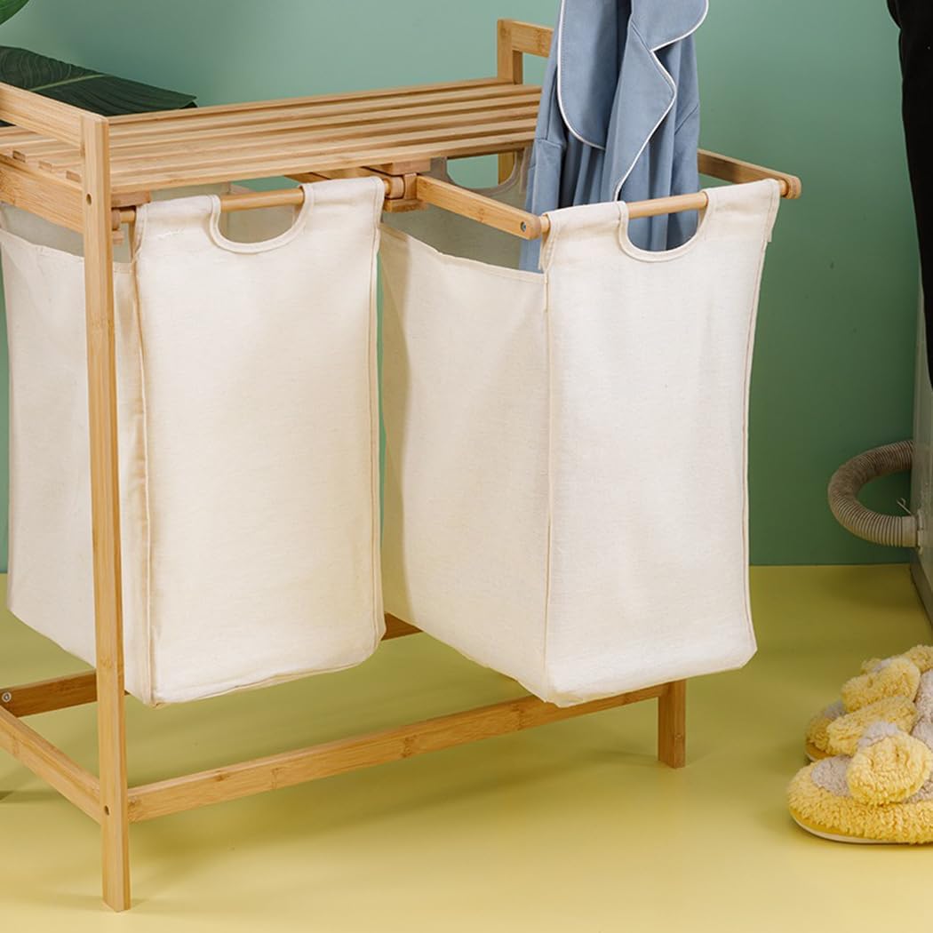 Canasta Cesto Para Ropa Sucia Doble Con