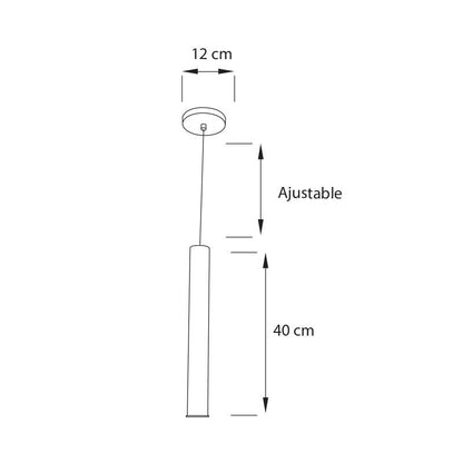 Lámpara Colgante 1 luz Minimalista Milano