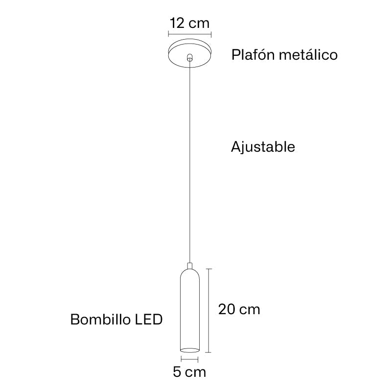 Lámpara Colgante 1 Luz Minimalista Bali