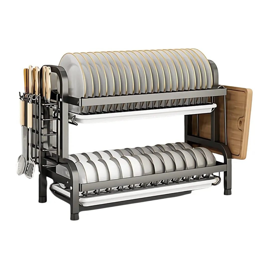 Escurridor De Platos 2 Niveles Negro Org